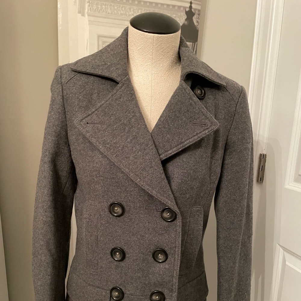 Banana Republic grey wool pea coat small